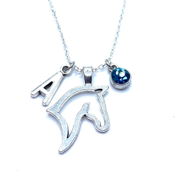 Horse Silhouette Necklace May Be Personalized - Picture 6 of 7